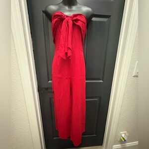 Gypsies & Moondust Vibrant Red Jumpsuit